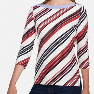 Tommy Hilfiger Striped Top Red White Blue XL 112